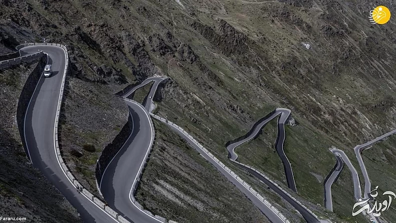 (تصاویر) خطرناک&zwnj;ترین جاده جهان در دامنه آلپ